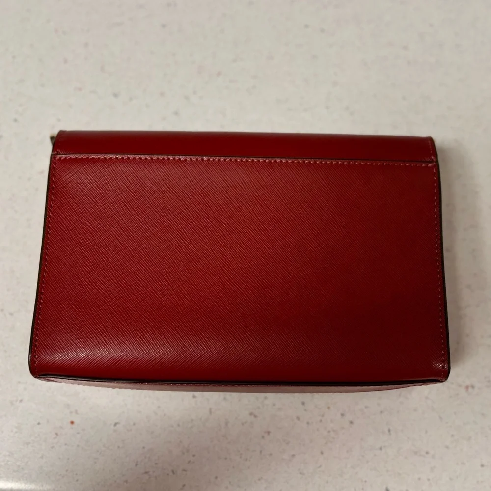 Kate Spade Red Carson Convertible Crossbody Bag & Matching Card Holder - Picture 7 of 9